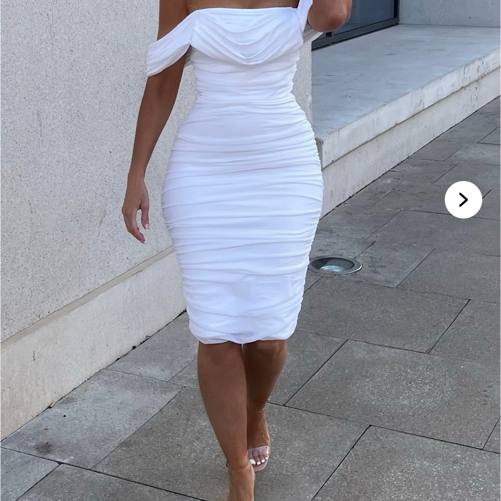 Elegant White Off-Shoulder Dress